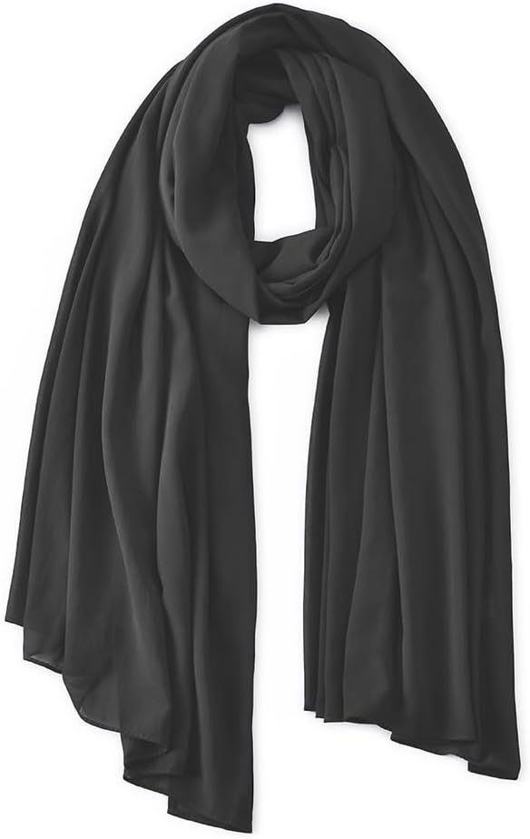 Ladies Chiffon Scarves Women Plain Neck Scarf Soft Headwrap Girls Headscarf Sheer Wrap women's scarves & wraps 150x45 cm