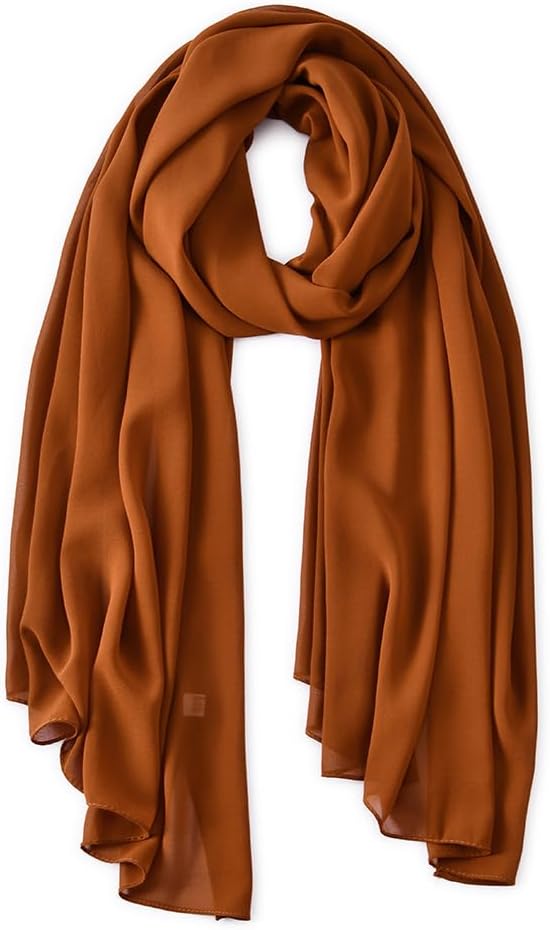 Ladies Chiffon Scarves Women Plain Neck Scarf Soft Headwrap Girls Headscarf Sheer Wrap women's scarves & wraps 150x45 cm