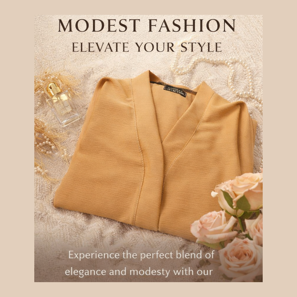 Elegant Open Abaya Cardigan – Premium Modest Wear | Lightweight Flowing Abaya for Everyday & Occasion