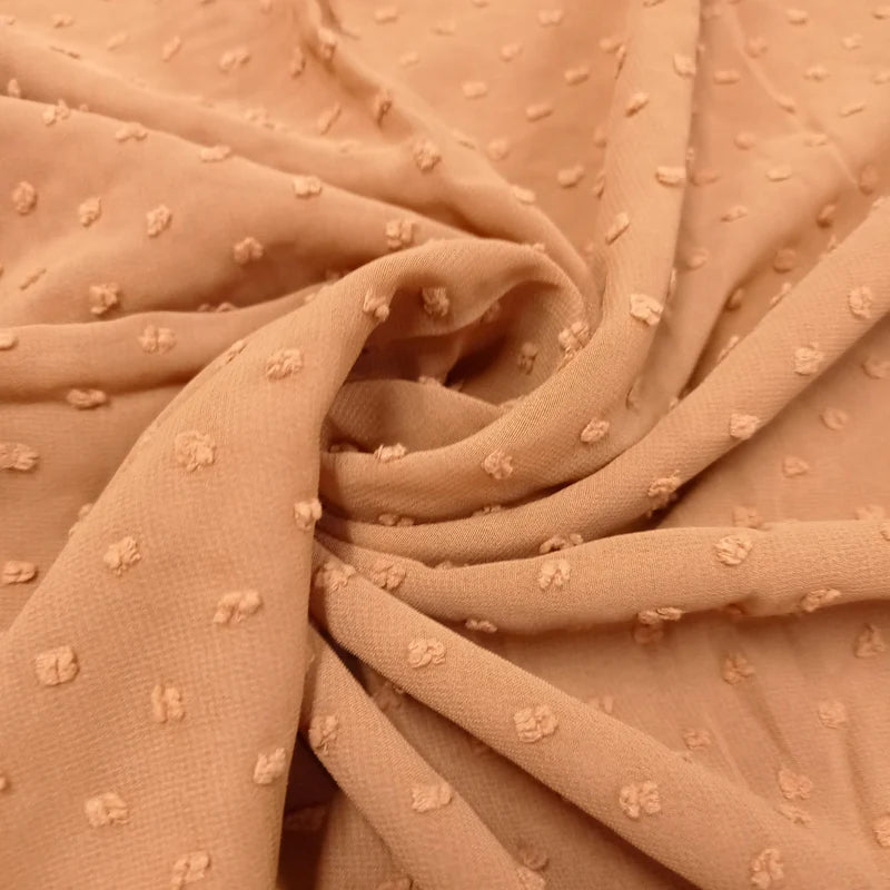 Luxury Pom Pearl Bubble Polyester Crepe Chiffon Fabric  Hijab scrafs (All seasons star)