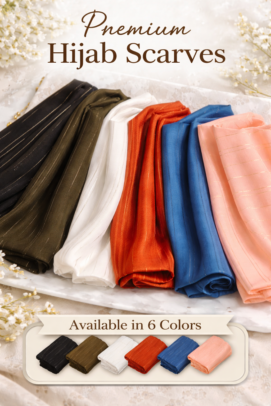 Soft Everyday Hijab Scarf | Lightweight, Breathable & Elegant Draping, Pack of 1