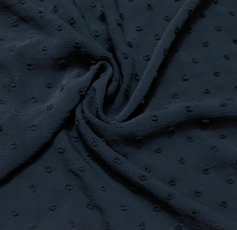 Luxury Pom Pearl Bubble Polyester Crepe Chiffon Fabric  Hijab scrafs (All seasons star)