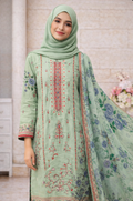 Elegant Mint Green 3-Piece Lawn Printed Suit with Front Embroidery-Stitched Lawn Ready to Wear Dress for Every Day use